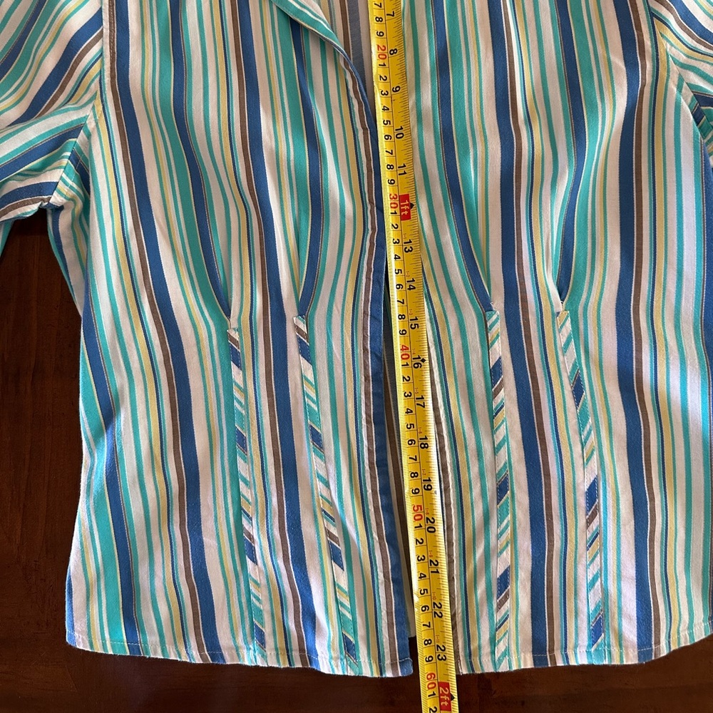 Stretchy Spring Striped Blouse - Picture 3 of 7